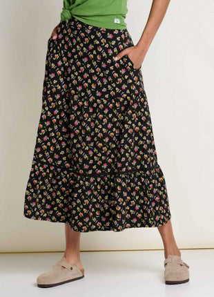 Womens MARIGOLD TIERED MIDI SKIRT