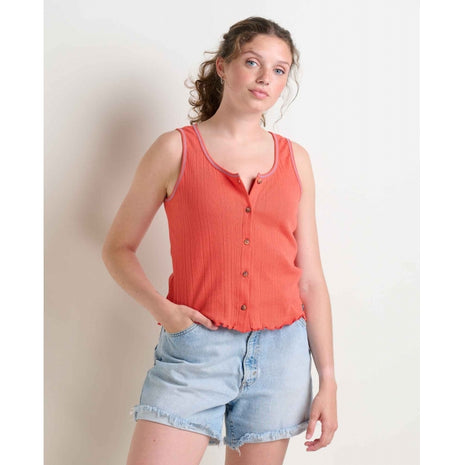 W's Foothill Pointelle Button Tank