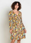 Straw 70s Floral Print