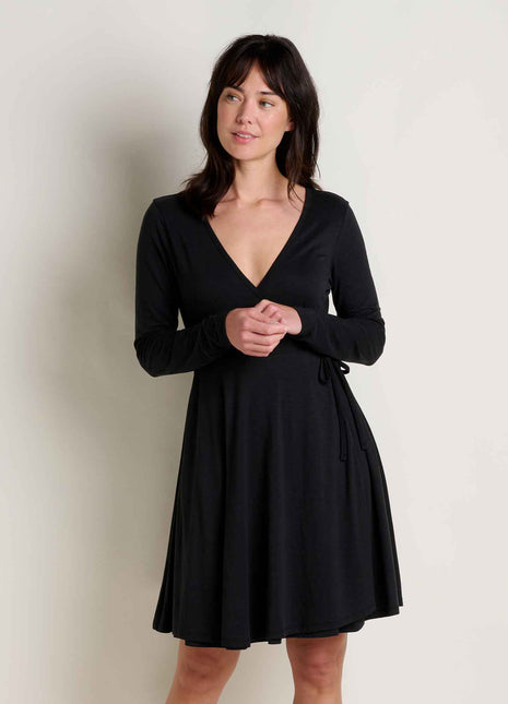Womens Freesia Wrap LS Dress
