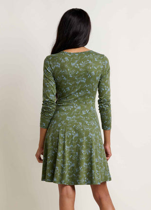 Womens Freesia Wrap LS Dress