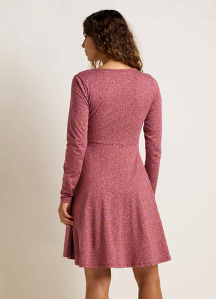 Womens Freesia Wrap LS Dress