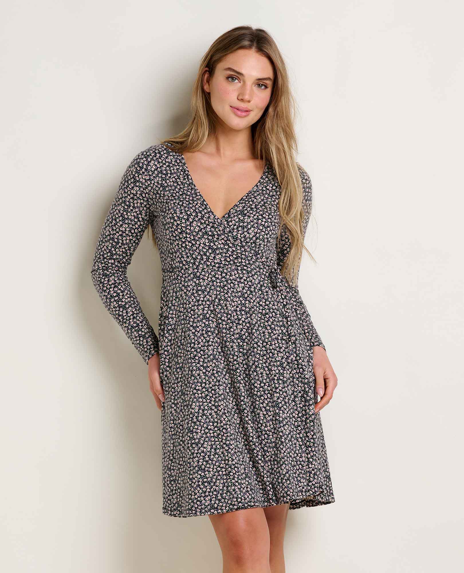 freesia long sleeve wrap dress reviews Toad&Co Women's Freesia Long-Sleeve Wrap Dress Purple S