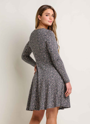 Womens Freesia Wrap LS Dress