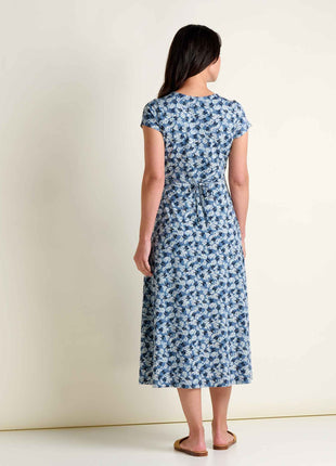 Women's Rose Midi Short Sleeve Dress