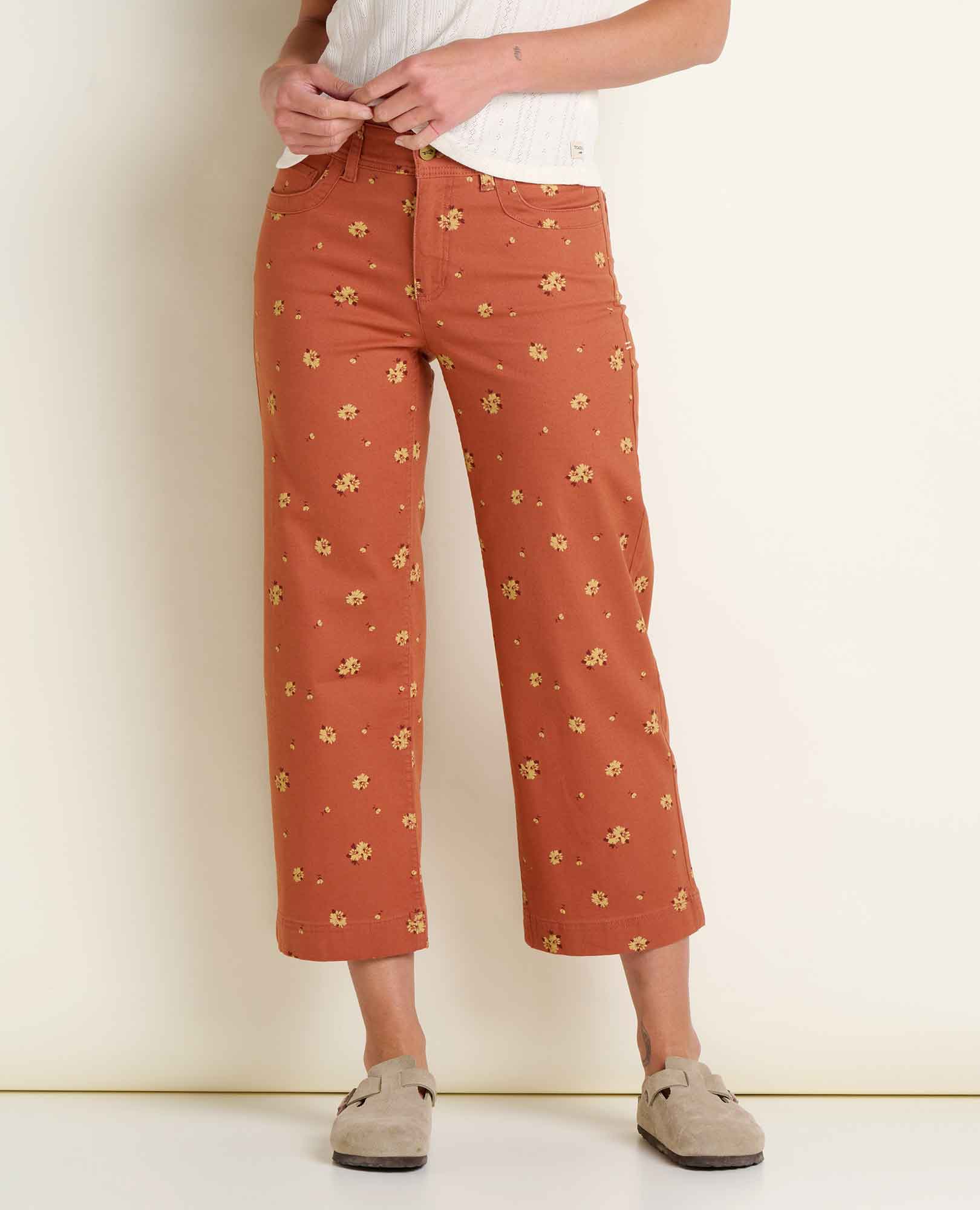 Women's Earthworks Wide Leg Crop Pant – Toad&Co - Golden - ToadandCo -